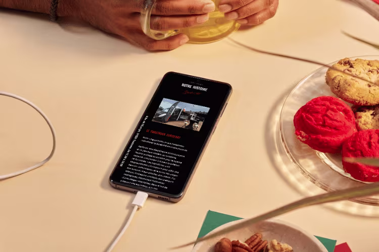 Affichage mobile de la page à propos du site Gusto'Art